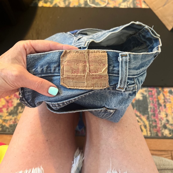 Vintage Colorful Levi’s 501 Patchwork Straight Leg Jeans - Picture 7 of 7